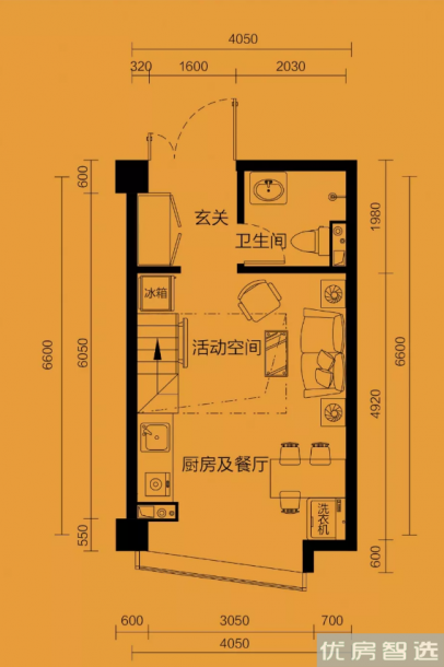 悦光年2室2厅1卫1厨