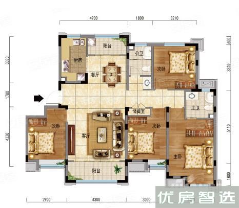建面建筑面积：约190平米