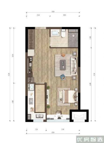 建面建筑面积：约50平米