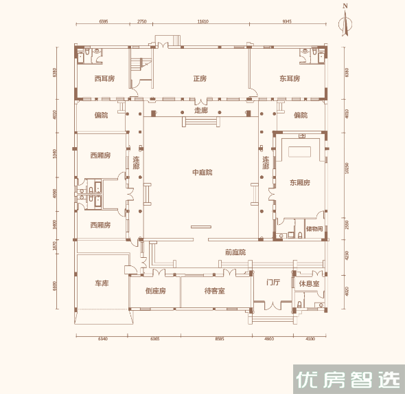 运河小镇别墅室厅卫1厨