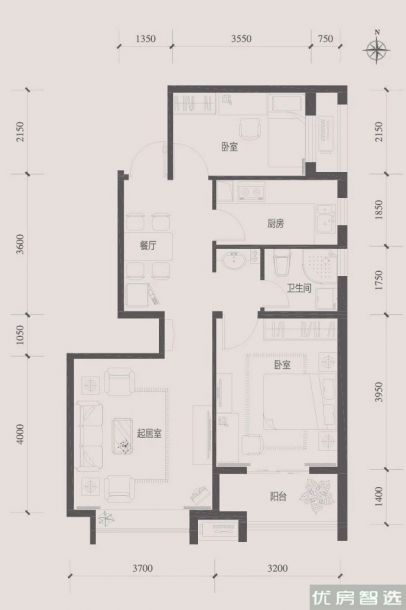 建面建筑面积：约81平米