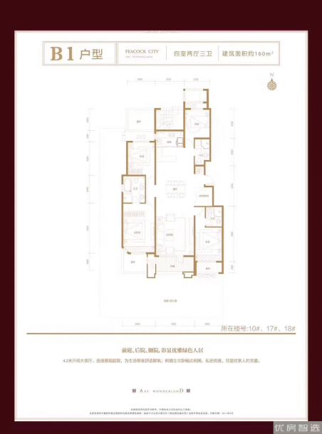 孔雀城艺境4室3厅2卫1厨