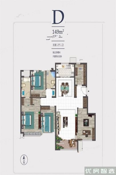 天安珑园5室2厅2卫1厨