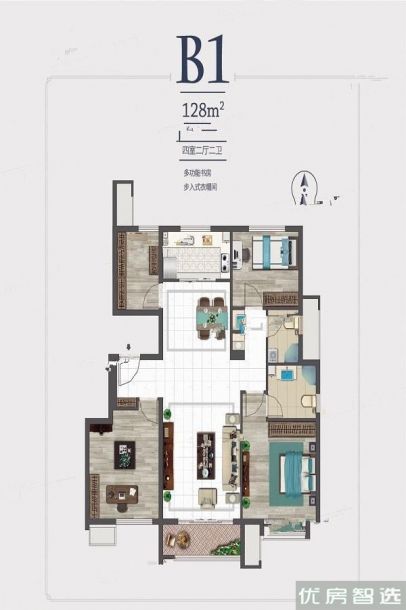 天安珑园4室2厅2卫1厨