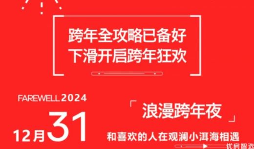 时光飞逝 转眼2025年了，一起用满满的仪式感迎接2025年的到来吧！！告别2024，迎接2025！！观澜小洱海12月31日浪漫跨年夜